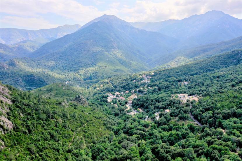 vue arienne du village de chisà 